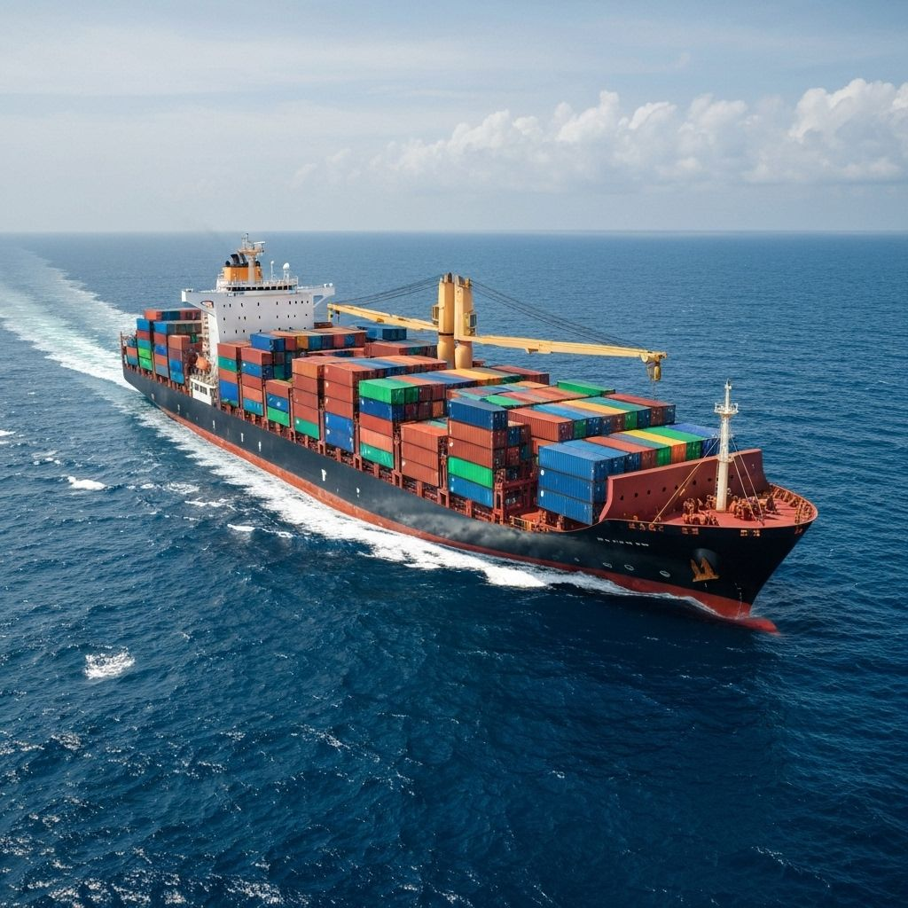 Cargo ship with containers